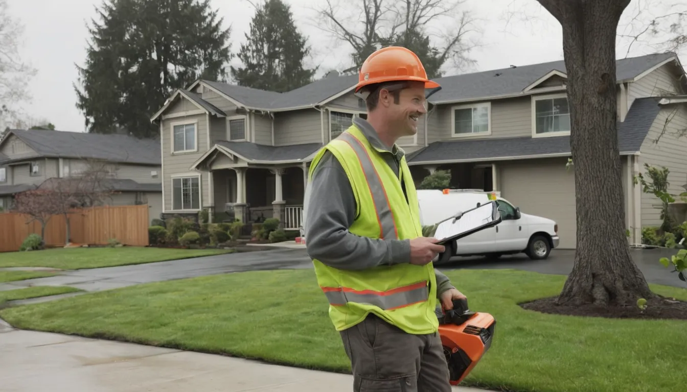 Provider planning tree work with a homeowner in the Point Pleasant area